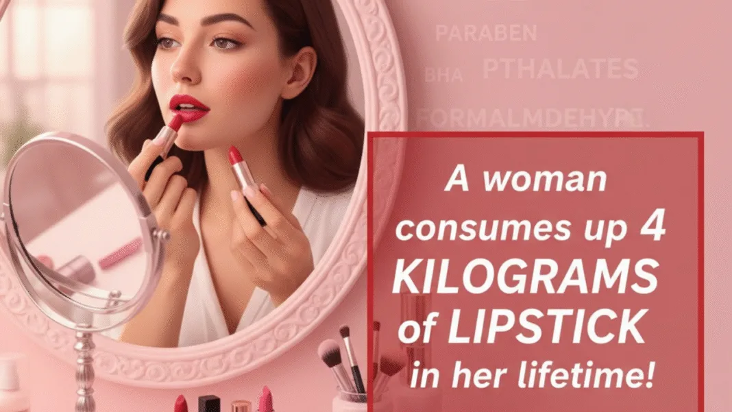 Women consumes 4 kg Lipstick In A Lifetime Women consumes 4 kg Lipstick In A Lifetime
