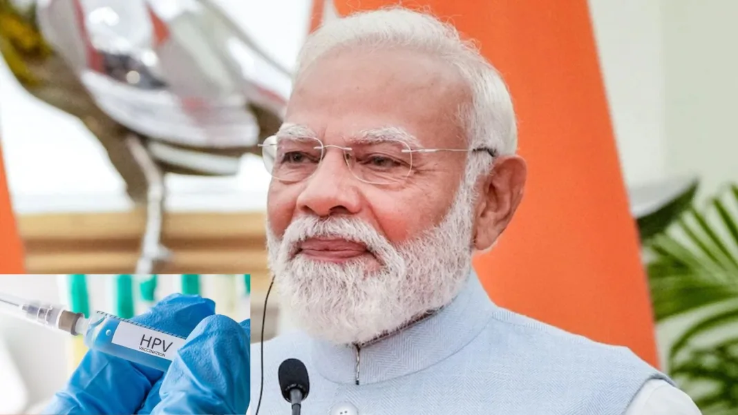 PM Modi launching HPV Vaccine Campaign Ajmer
