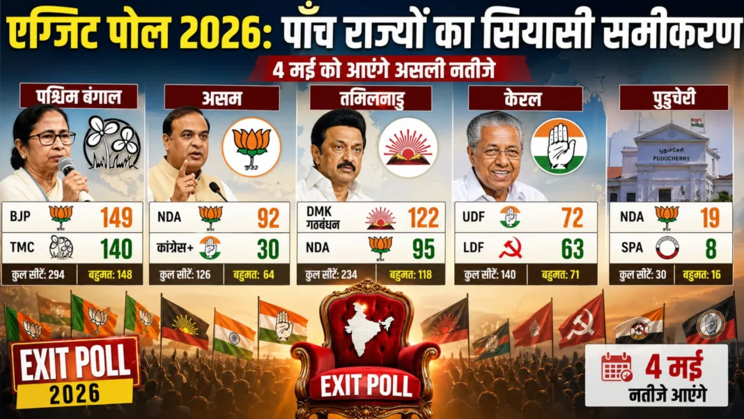 five states election exit poll results in india