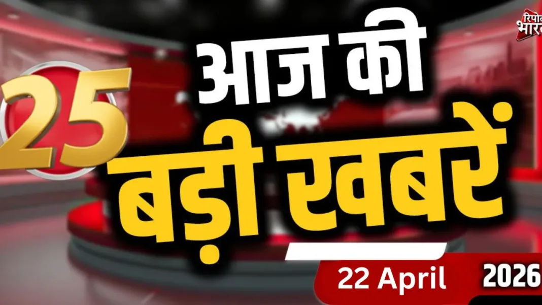 22 April 2026,पढ़िए आज की 25 बड़ी ख़बरें
