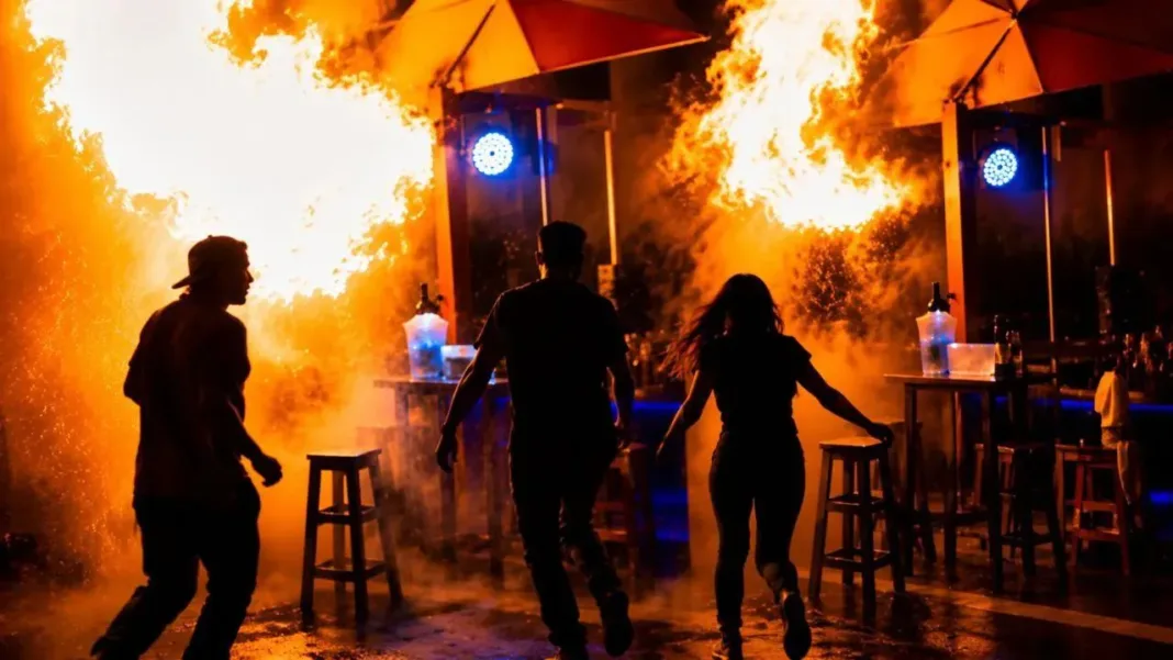 Bangkok pub fire
