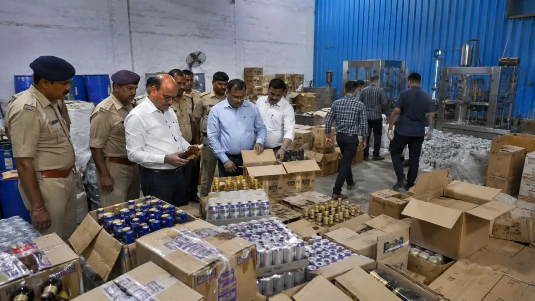 liquor factory raid