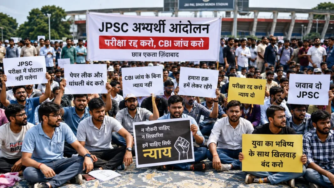 Jharkhand JPSC Protest