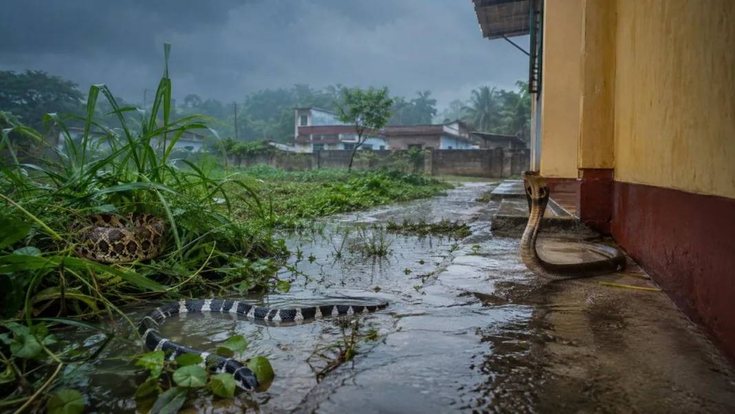 Monsoon snakes near home