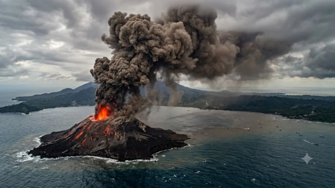 Anak Krakatau volcano eruption